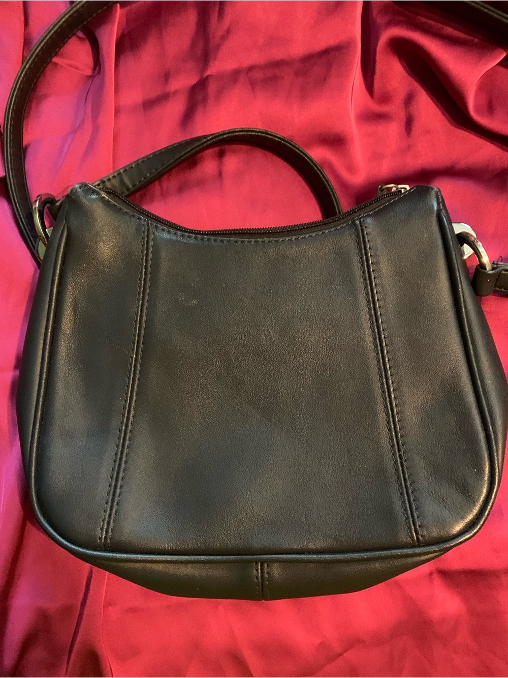 Worthington Black Leather Shoulder Bag